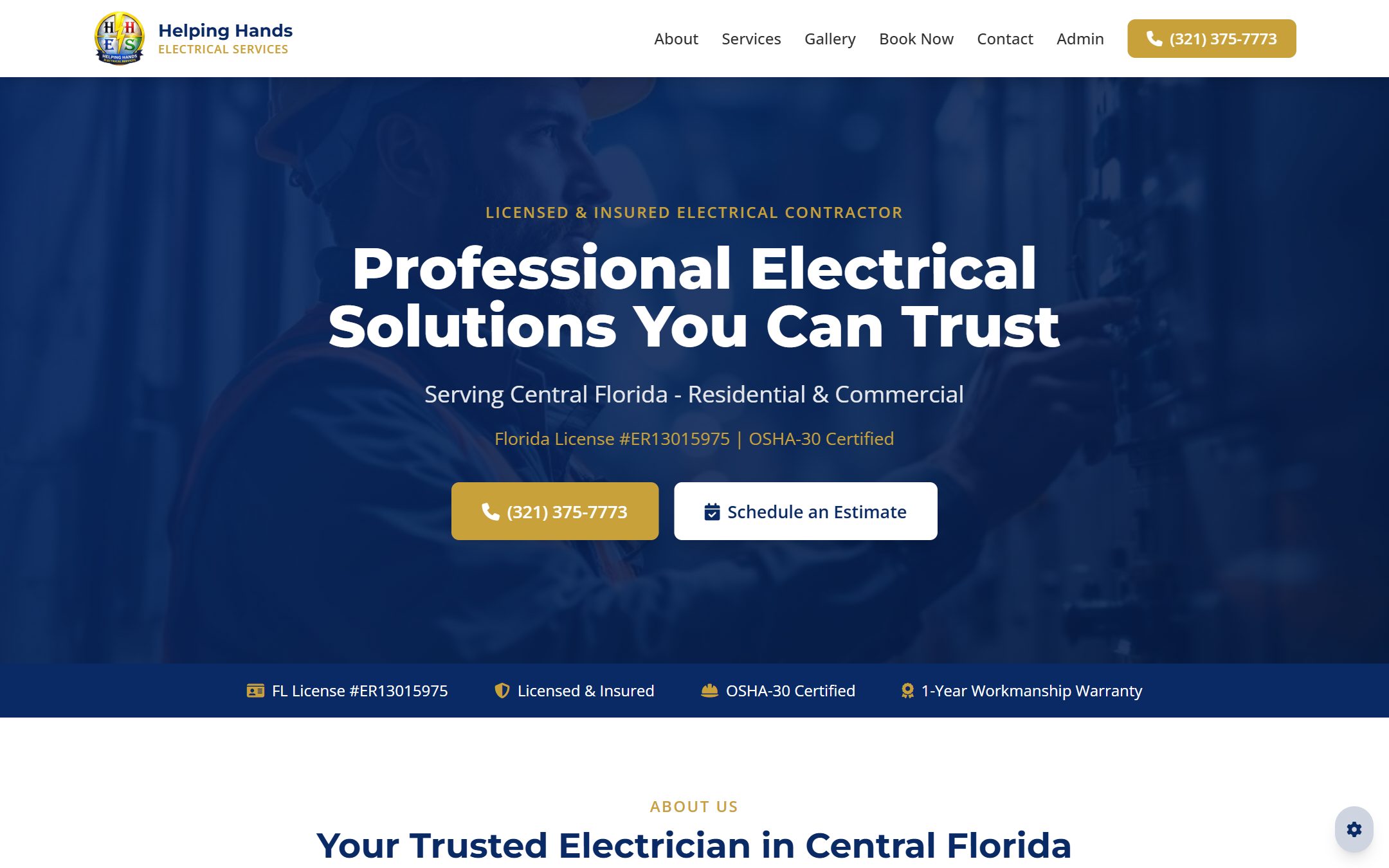 Helping Hands Electrical screenshot