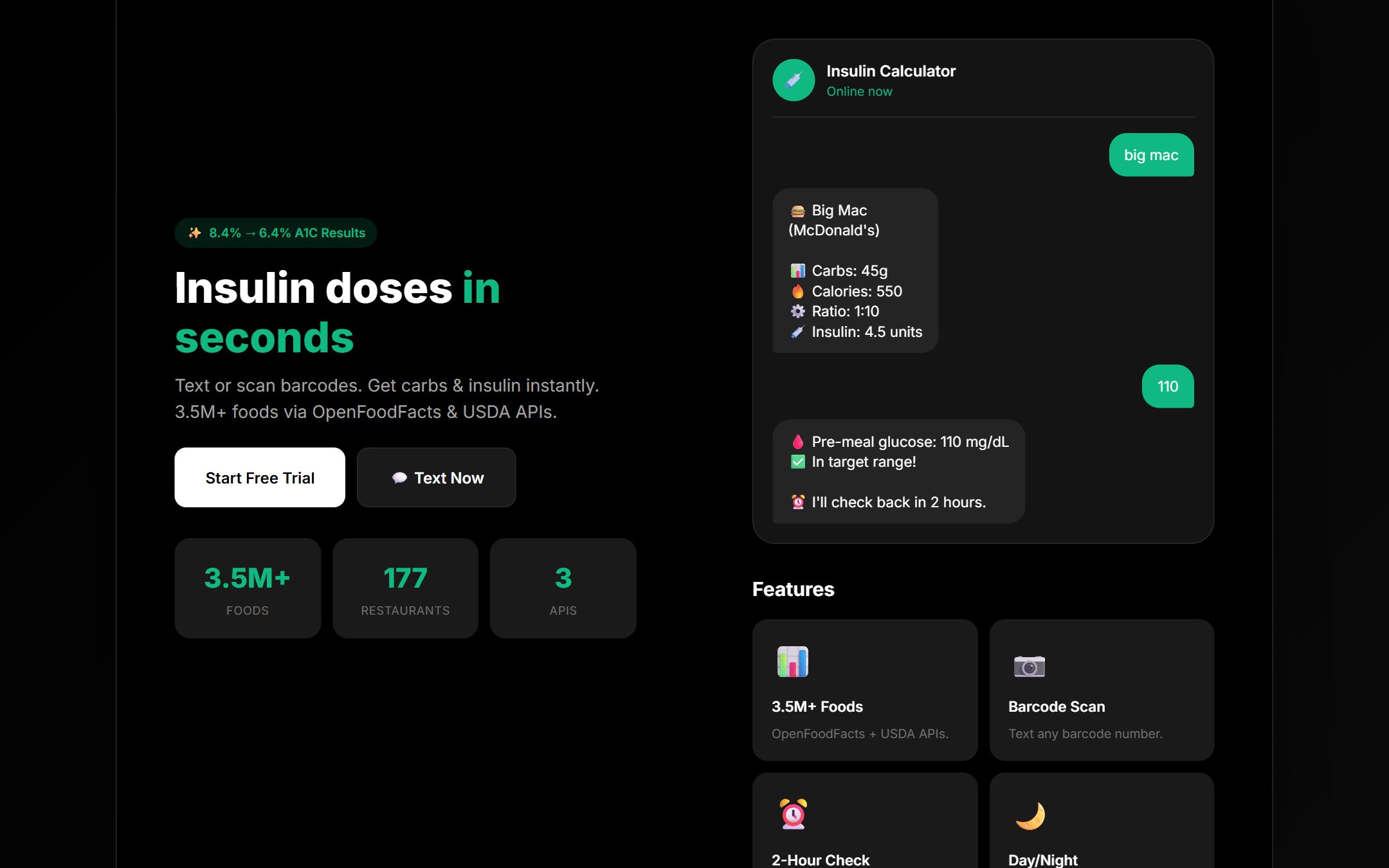 Insulin Calculator Bot screenshot